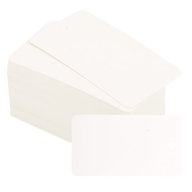Tarjeta de Exhibición de Pendientes Uxcell 2" x 3.5" Soporte de Tarjetas en Blanco, Paquete de 100