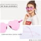 thumbnail image 3 of Paquete de 2 gafas de sol sin montura en forma de corazón para mujer, una pieza, translúcidas, 3 of 5