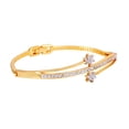 thumbnail image 5 of Estele Jewellery Pulsera Para Mujer Chapada En Oro Y Rodio Pulsera Doble Clásica Con Cristales Blancos Para Niñas Y Mujeres-101733 Br, 5 of 5