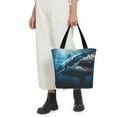 thumbnail image 4 of KLL Tote Bag for Women 3D Realistic Shark Print Shopping Grocery Reusable Bags for Office School Shopping Travel, 4 of 6
