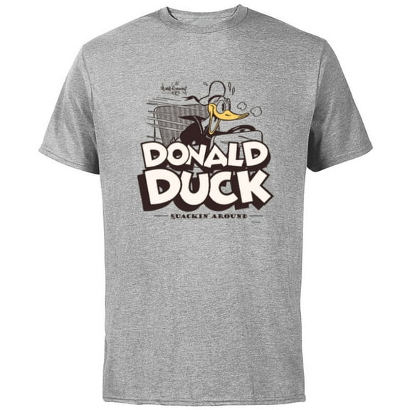 Disney 100 Donald Duck Quackin’ Around Retro Vintage D100 - Short Sleeve Cotton T-Shirt for Adults - Customized-Yellow