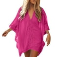 thumbnail image 2 of MPWEGNP Maillot de Bain Femme Bikini de Plage Robe de Plage Surdimensionnée Grande Taille pour Ensembles Rose, 2 of 8