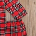 thumbnail image 5 of LUOGENLI Outfits Baby Girl Rompers 3-6 Months Pack Pajamas Set for Girls Plaid Long Sleeve Loe Set Button down Pj Sets Girls Rompers Size 14-16 Dressy Newborn Baby Rompers Girl Red 1-2 Years, 5 of 6