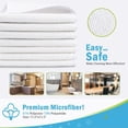 thumbnail image 2 of White Microfiber Cleaning Cloth 24PK, Absorbent Cleaning Rags for Housekeeping, Lint Free, Scratch Free Wash Cloths, Microfiber Towels, Dish Towels White, Bar Rags, 11.5"x 11.5", 2 of 14