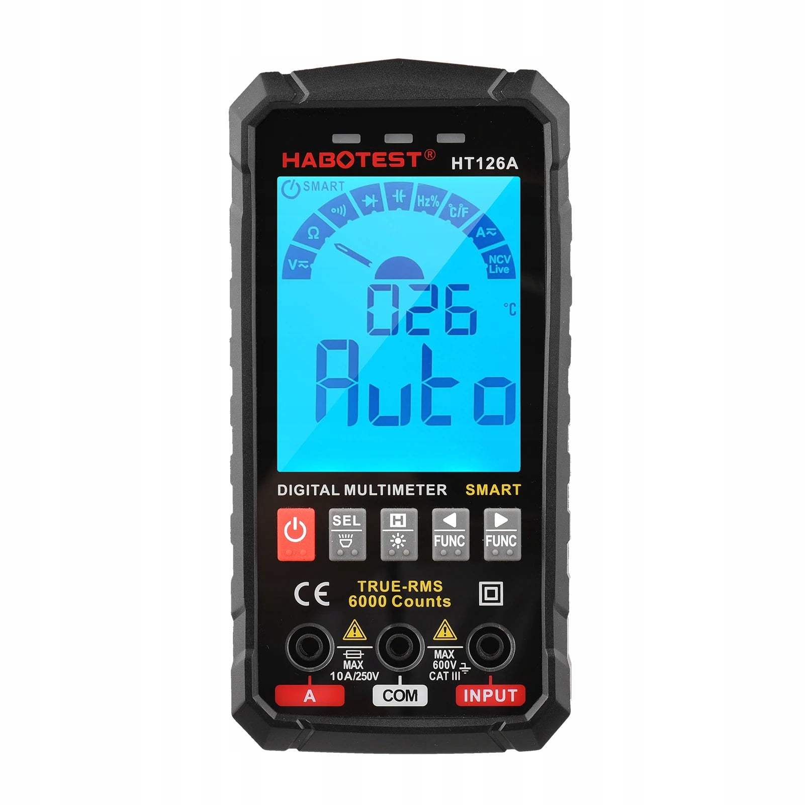 ANENG Smart Charging Multimeter with Touchscreen and Red Digits