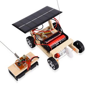 Greensen Éducation des enfants RC Jouets DIY Ensemble de voiture de commande à distance solaire, DIY Assemblé RC Voiture, DIY Voiture de télécommande assemblée