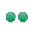 thumbnail image 2 of Emerald Stud Earrings Sterling Silver Prong Set (2.50ct), 2 of 2