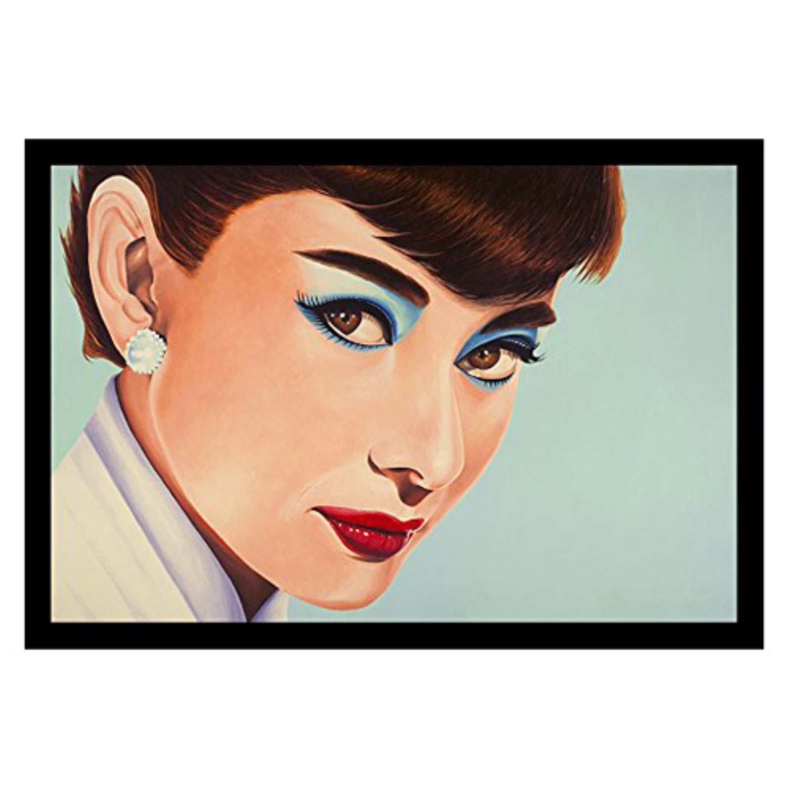 Buyartforless Audrey Hepburn In Tiffany Blue Wall Art Walmart Com Walmart Com