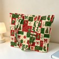 thumbnail image 3 of XYZCANDO Christmas Patchwork Padded Shoulder Tote Bag Large Capacity Lightweight Handbag for Holiday Shopping Travel Daily Use for Women, 3 of 7