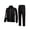 BLACK, variant on Little Donkey Andy Men's 2 Piece Full Zip Tracksuit Set, 4 Way Stretch Breathable Athletic Outfit with Reflective Details & Zipper Pockets, for Gym Running Outdoor, Black 2XL
