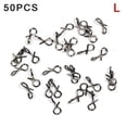 thumbnail image 1 of 50 Pcs Crochets à Mouches en Acier Inoxydable / Liens / Connecteurs Changement Rapide, 1 of 4