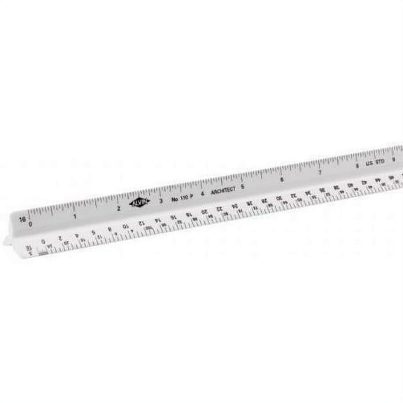 Alvin 12" High Impact Plastic Architect Triangular Scale