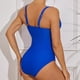 thumbnail image 4 of Gibobby Traje de baño sexy de una pieza Traje de baño para mujer Traje de baño sexy con cuello en V profundo y espalda(Azul,G), 4 of 5