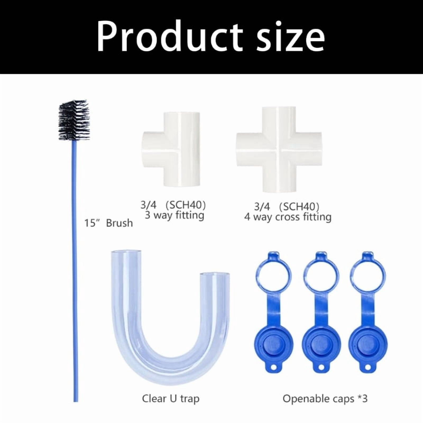 3/4Inch Condensate Trap with Cleaning Brush Effectively Drains Condensate