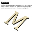 thumbnail image 4 of Unique Bargains 3D Acrylic Alphabet Mirror Wall Stickers Self-Adhesive Gold M Shape, 4 of 7