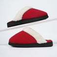 thumbnail image 2 of Ticikt Ladies Fashion Winter Insulation Closed Toe Flat Bottom Soft Slippers,Color:Red,Size:9.5, 2 of 9