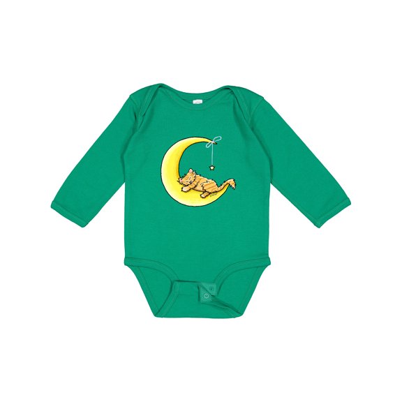 Inktastic Tabby Kitty Lunar Love Boys or Girls Long Sleeve Baby Bodysuit