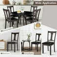 thumbnail image 6 of Topbuy Set of 2 Dining Room Chairs Modern Wood Dining Side Chair High Back Kitchen Chairs with Rubber Wood Frame Coffee, 6 of 8