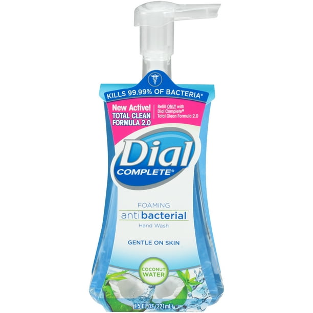 Dial Complete Antibacterial Foaming Hand Wash, Coconut Water, 7.5 Ounce