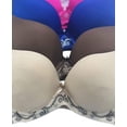 thumbnail image 2 of 6 Piecec Full Cup/Demi Plain Wired Gentle Pushup Push Up Bra B/C (32B), 2 of 3
