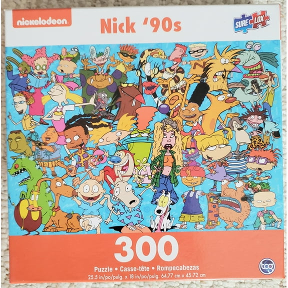 SureLox Nickelodeon Jigsaw Puzzle "Nick 90's - 300 Pieces for ages 14 