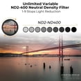 thumbnail image 3 of Filtro de lente ND K&F Concept Variable ND2-400 72 mm, 3 of 6