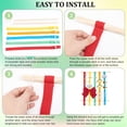 thumbnail image 3 of 1set Hanging Hair Pin Storage Frame Hair Bow Holder with Plastic Hook Wooden Sticks & Polyester Ribbon Rectangle Colorful 3.1~89x1.4~2.2x0.2~1.4cm 9pcs/set, 3 of 5