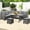 Gray Rattan with Gray Cushion, variant on LOGYAT 6 Piece All Weather Outdoor Sectional Set, with 2 Sofas, 2 Ottomans with 1 Table, Patio Conversation Furniture for Deck, Garden, Gray Wicker and Gray Cushions