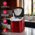 thumbnail image 3 of Frigidaire 26 lb Bullet Ice Maker Red Stainless Steel - compact, high-capacity icemaker producing bullet-shaped ice ideal for kitchens, parties, and entertaining, 3 of 12