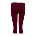 thumbnail image 4 of ZyeKqe Capri Pants for Women High Waisted Yoga Capri Leggings Button Zipper Solid Color Summer Cropped Pants, 4 of 6