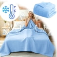 thumbnail image 2 of Cotton Blanket for Bed - Cooling Breathable and Lightweight, Soft Cozy Textured Herringbone Woven Summer Blanket for Home Decor, 2 of 5