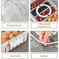 thumbnail image 3 of Divided Serving Tray with Lid and Handle Snackle Box Charcuterie Container Portable Snack Platters Organizer for Candy, Fruits, Nuts, Snacks, for Party, Entertaining, Picnic (4 Compartments), 3 of 7