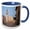 Blue/White, variant on 3drose, Italy, Spoleto, Duomo, Santa Maria Assunta, Cathedral - Eu16 Rti0139 - Rob Tilley, 11oz Two-tone Black Mug