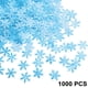 thumbnail image 1 of 1000 piezas de copos de nieve y confeti para decoraciones navideñas, confeti de invierno, paquete de fiesta de nieve para bodas, cumpleaños, fiestas navideñas, suministros de decoración de, 1 of 8