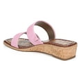 thumbnail image 2 of Sam Edelman Vena Pink Orchid Comfort Mid Heel Double-Strap Wedge Heeled Sandals (Pink Orchid, 7.5), 2 of 8