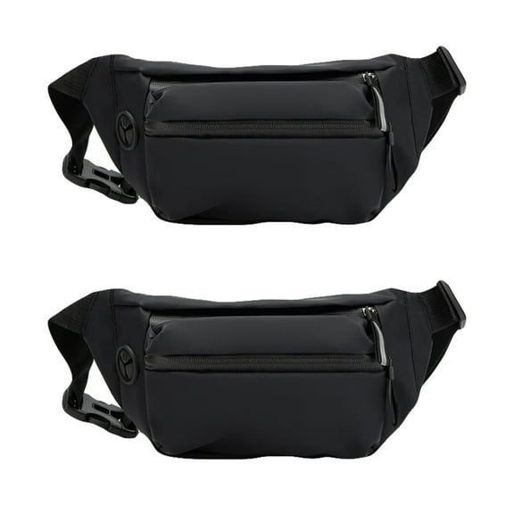 Fanny Pack 2 Pc Travel Sports Bag Waterproof Phone Pouch Cell Wallet for Men Polyester Oxford Cloth Man