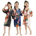 thumbnail image 3 of LYMAYTER Baby Girls Silk Sleepwear for Kids Toddler One-Piece Romper Stain Pajamas 1-14Y Teen Comfort Jumpsuit Night-Robe Lacing Loungewear, 3 of 8