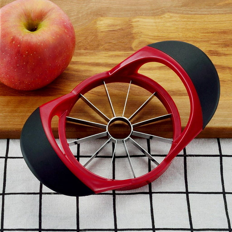 FAHXNVB Apple Slicer, Corer Cutter and Peeler Divider with 12 Stainless Steel Blade, Fruit Cut Decore Cutters Corers Slices, Size: 1XL, Silver