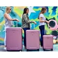 thumbnail image 6 of DUKAP Crypto 3-Piece Hardside Luggage Sets with Spinner Wheels, Handle and Trolley, (20"/28"/32"), Rose Gold, 6 of 13