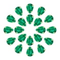 thumbnail image 1 of Unique Bargains 20Pack Teardrop Sew on Rhinestone - 10x7mm Glass Teardrop Crystal Rhinestones in Gold Prong Setting (Green), 1 of 7