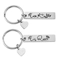 thumbnail image 4 of WEUVEB 2Ud Llaveros His Queen Y Her King Acero Inoxidable Colgante Corazón Plateado Unisex Para, 4 of 8