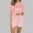 Rose Gold #2, variant on Womens Pajama Fashion Gradient Print Lightweight Pajamas Sets Casual Collared Short Sleeve Sleepwear with Shorts Womens Summer Pajamas