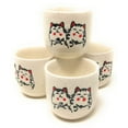 thumbnail image 5 of TJ Global 5-Piece Sake Set, Durable Ceramic Japanese Sake Set with 1 Carafe/Decanter/Tokkuri Bottle and 4 Ochoko cups for Hot or Cold Sake at Home or Restaurant - Cute Cat Design, 5 of 5