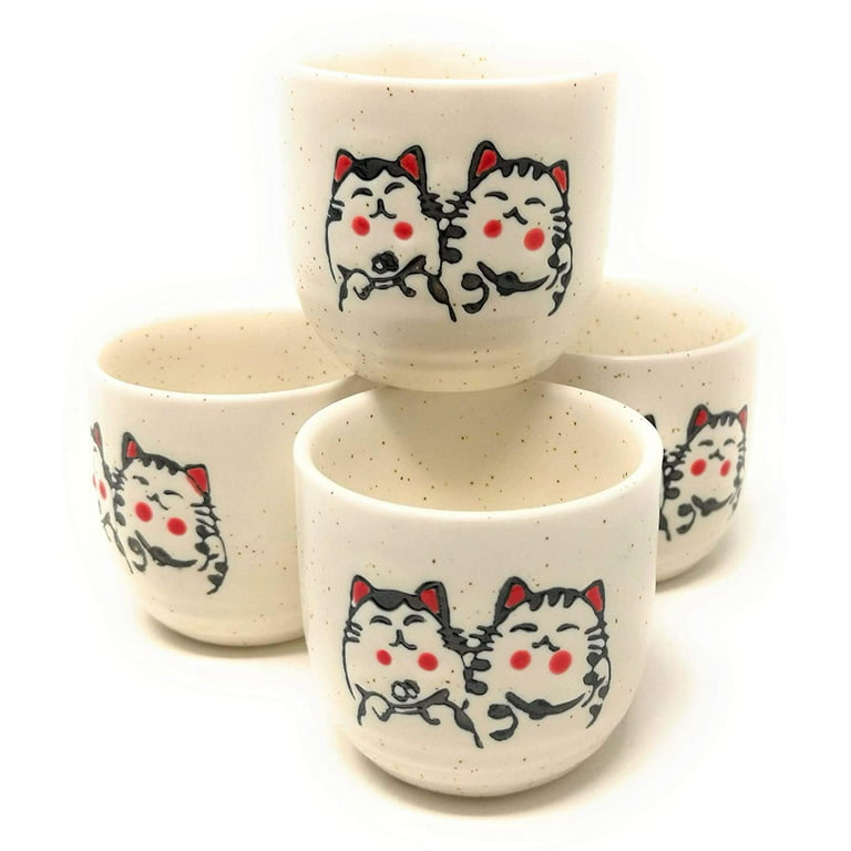 Own Sakejapanese Lucky Cat Sake Set - 300ml Tokkuri & 2 Ochoko Cups,  Ceramic Barware