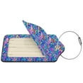 thumbnail image 2 of Disketp 2 Pcs Luggage Tag For Suitcase,Colorful Mushrooms Leather Baggage Tag With Stainless Steel Loop Privacy Cover For Women Men Girls, 2 of 5