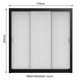 thumbnail image 3 of Ropero Closet Madesa Monaco 3 Puertas Negro/Blanco, 3 of 10