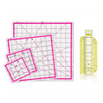 thumbnail image 1 of 6 Pieces Acrylic Quilting Rulers Square Fabric Cutting Ruler with Clear Mark Quilting Ruler Ironing Ruler for Craft, 1 of 6