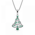 thumbnail image 1 of Long necklace new Christmas tree emerald women's style pendant,Gift box Xmas, 1 of 5