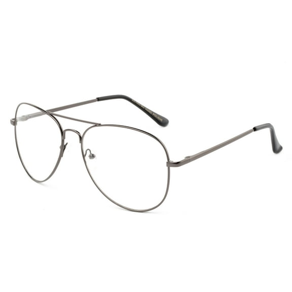 Newbee Fashion - Clear Aviator Fun Costume Eye Glasses Classic Vintage Fun Props Clear Lenses Frames