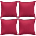 thumbnail image 1 of Thmyo Paquete de 4 fundas de almohada decorativas 100% algodón, cómodas y sólidas, fundas de almohada cuadradas, sublimación en blanco, fundas de almohada navideñas para sofá (18x18 pulgadas/45x45cm,, 1 of 4
